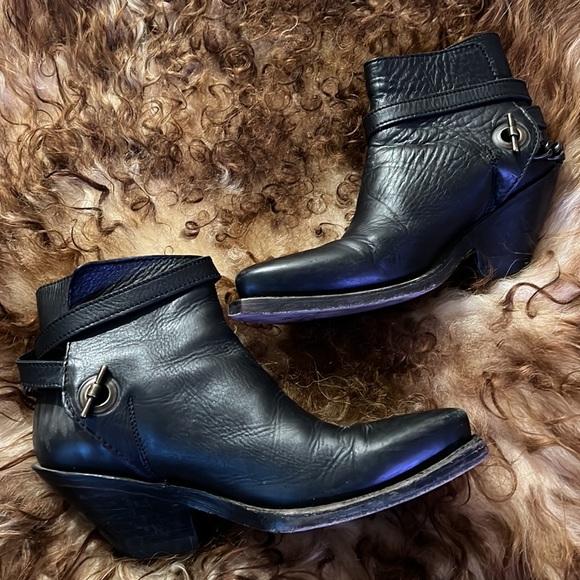 ASH Chain Detailed Cowboy Style Bootie 37 7 - Picture 3 of 5